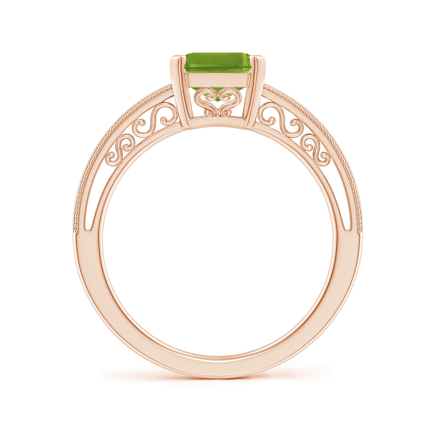 AAAA - Peridot / 2.35 CT / 14 KT Rose Gold