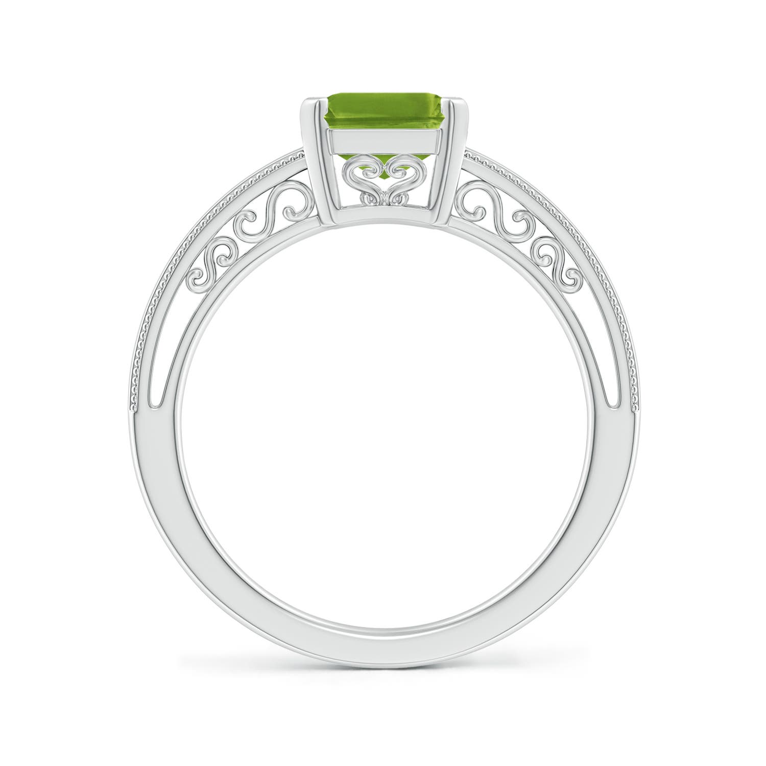 AAAA - Peridot / 2.35 CT / 14 KT White Gold