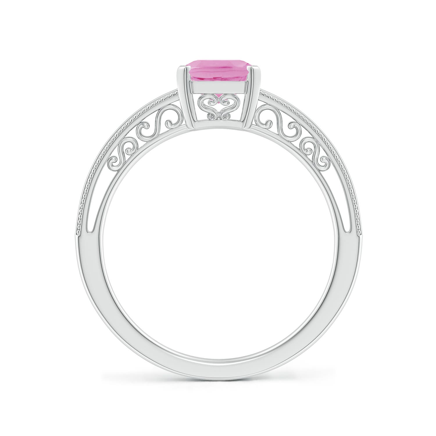 A - Pink Sapphire / 1.5 CT / 14 KT White Gold