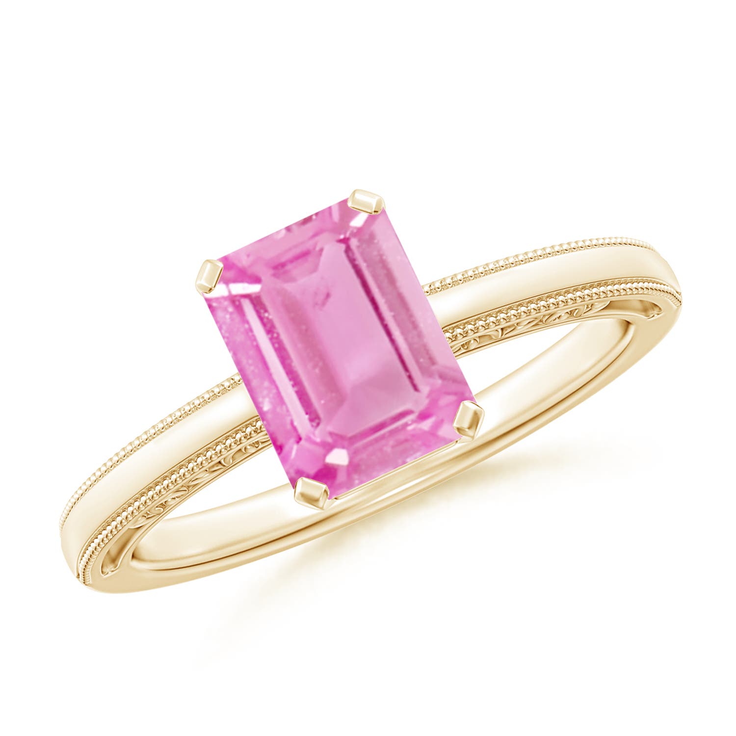 A - Pink Sapphire / 1.5 CT / 14 KT Yellow Gold