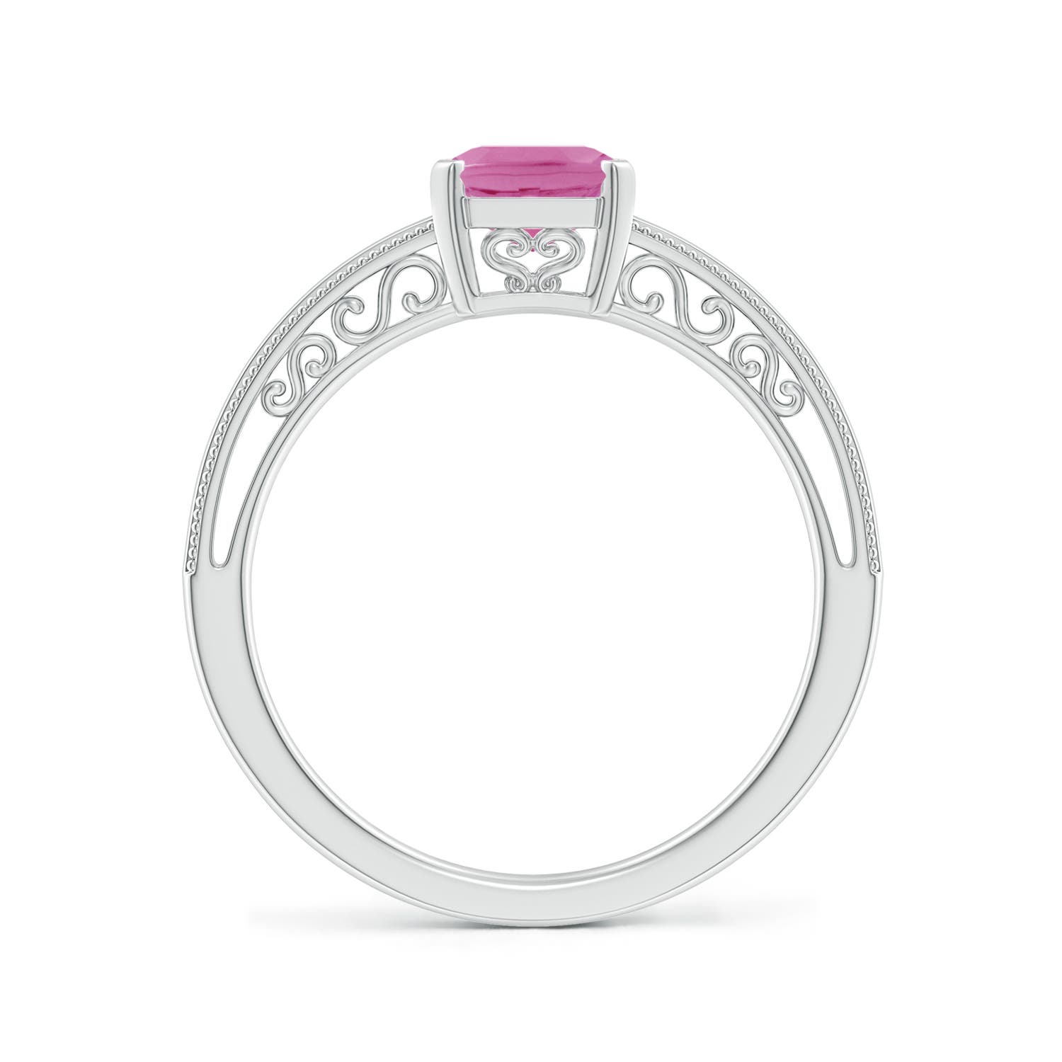 AA - Pink Sapphire / 1.5 CT / 14 KT White Gold