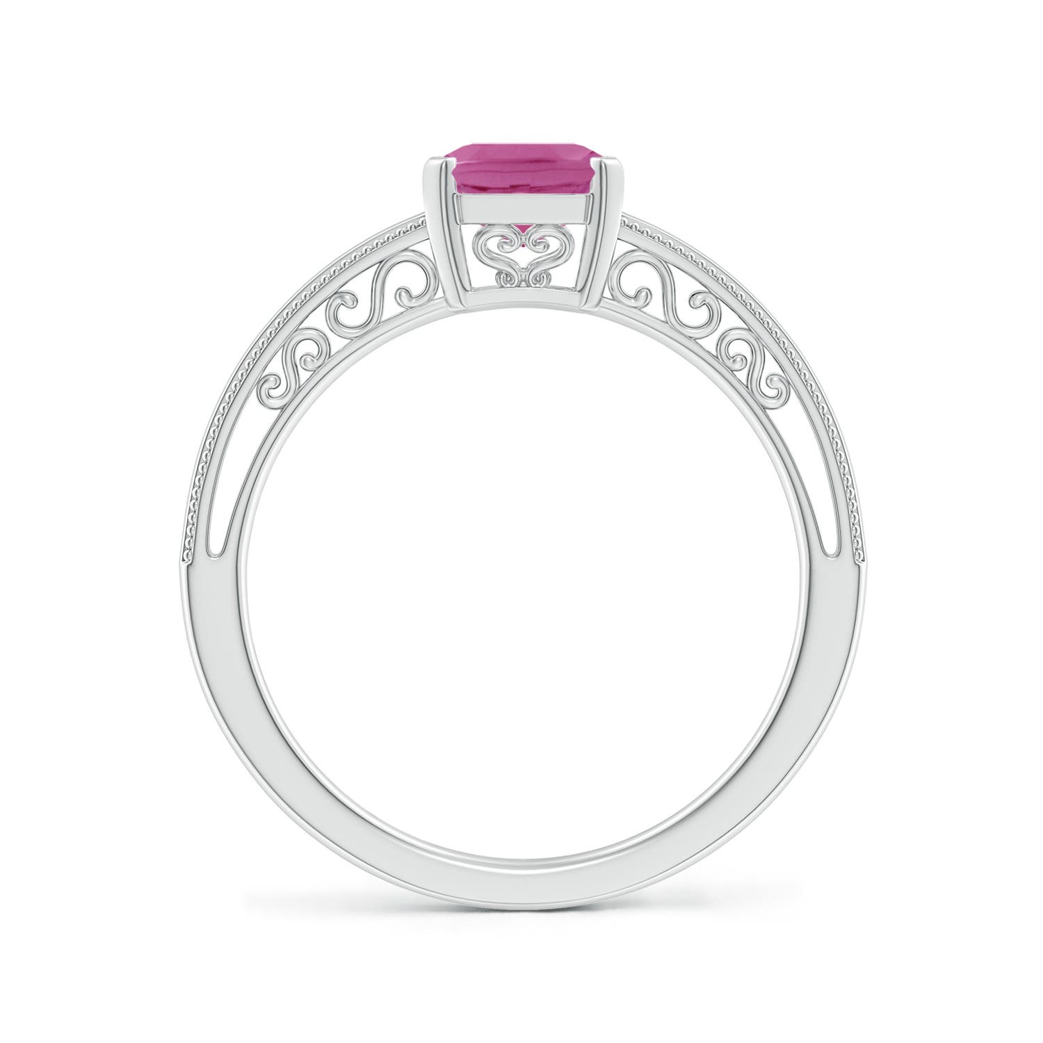 AAA - Pink Sapphire / 1.5 CT / 14 KT White Gold