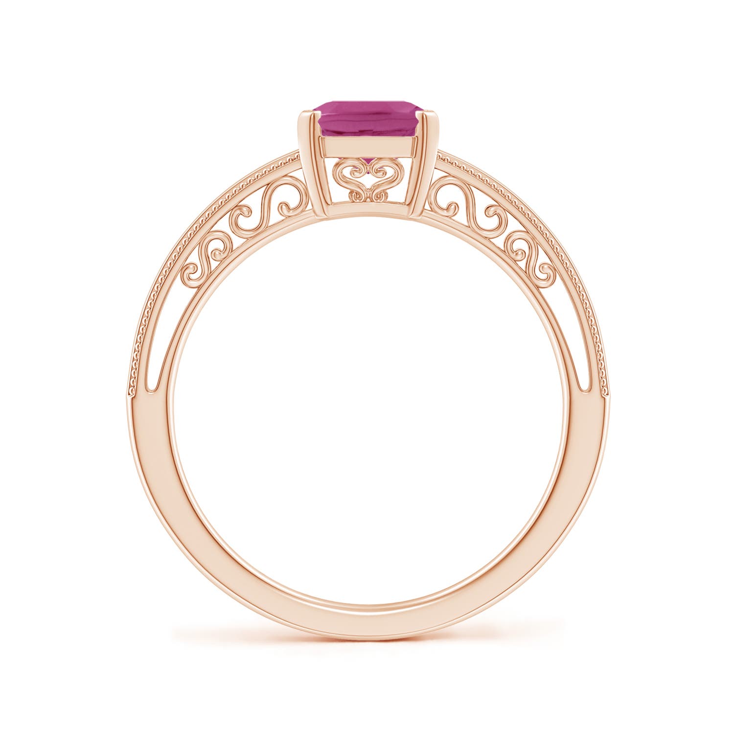 AAAA - Pink Sapphire / 1.5 CT / 14 KT Rose Gold