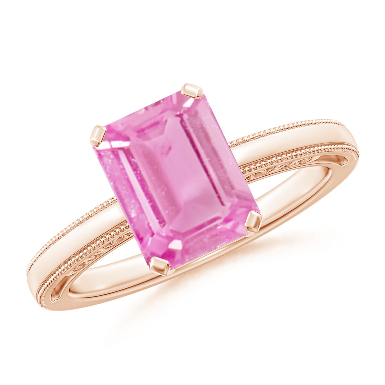 A - Pink Sapphire / 2 CT / 14 KT Rose Gold