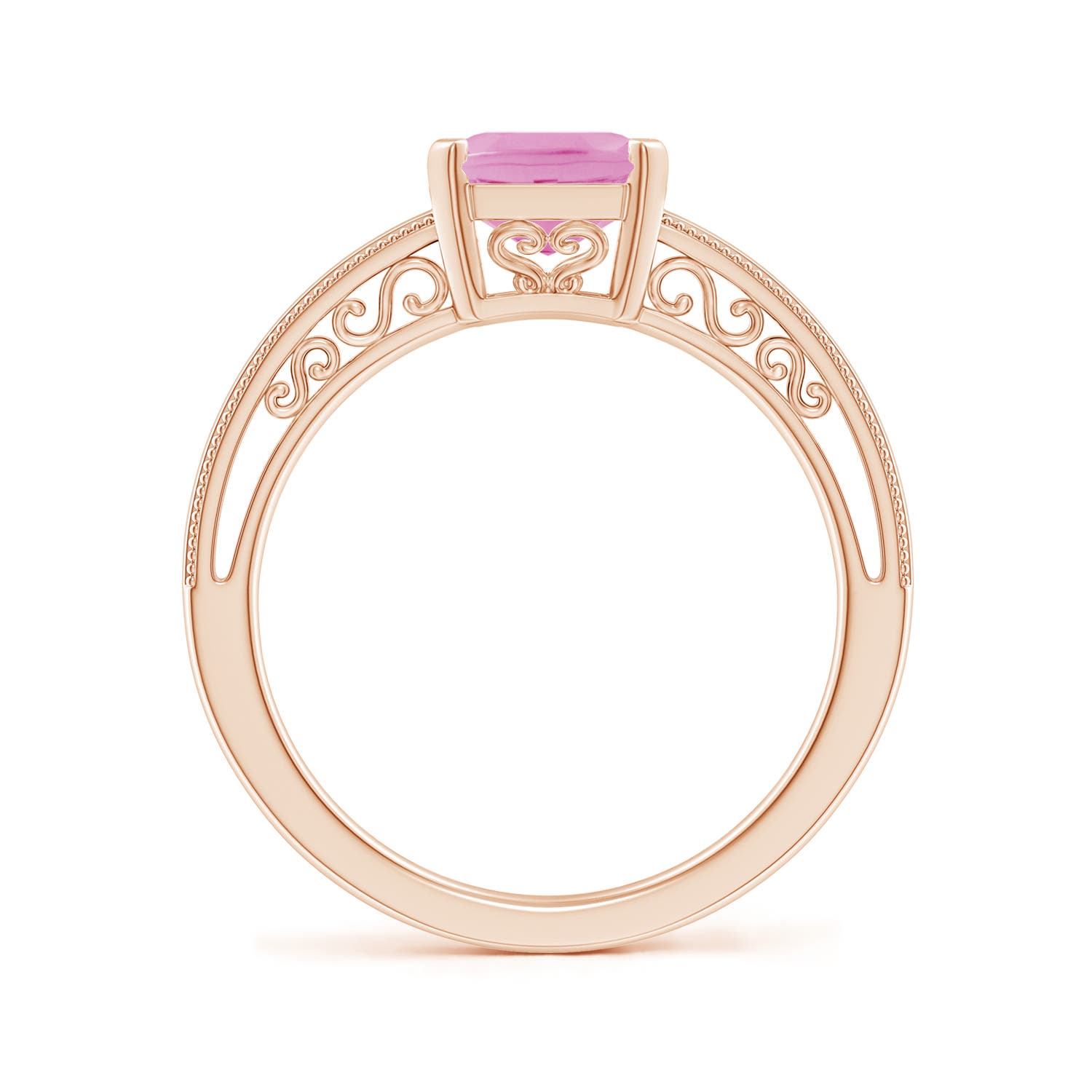 A - Pink Sapphire / 2 CT / 14 KT Rose Gold