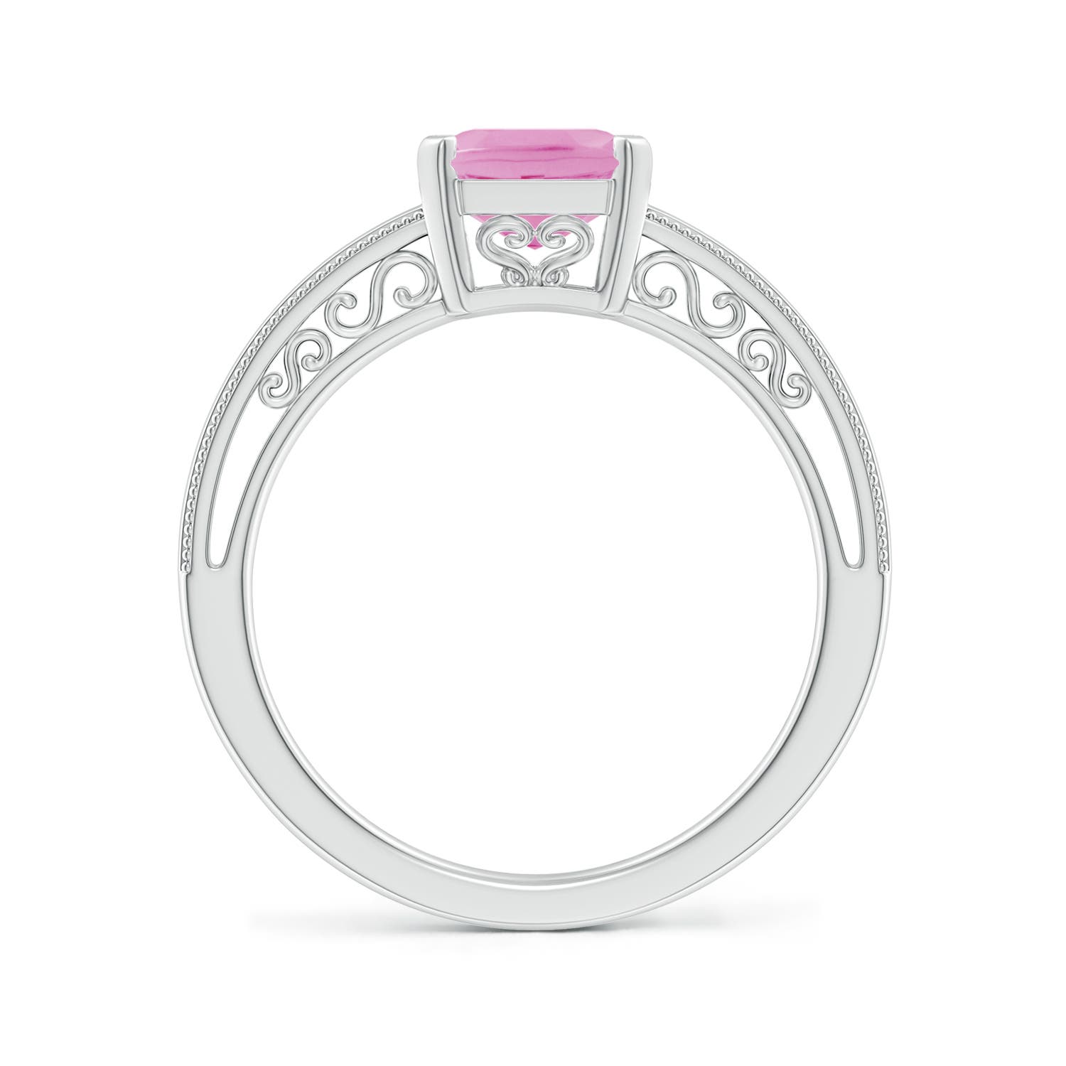 A - Pink Sapphire / 2 CT / 14 KT White Gold