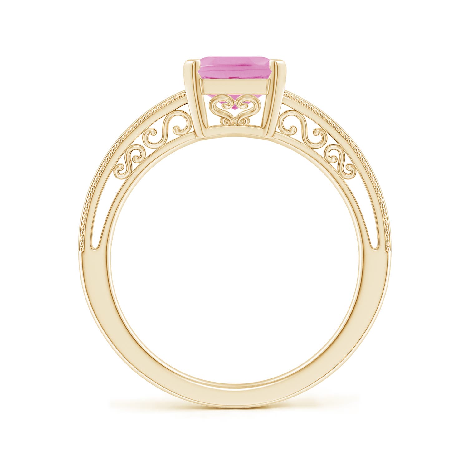 A - Pink Sapphire / 2 CT / 14 KT Yellow Gold