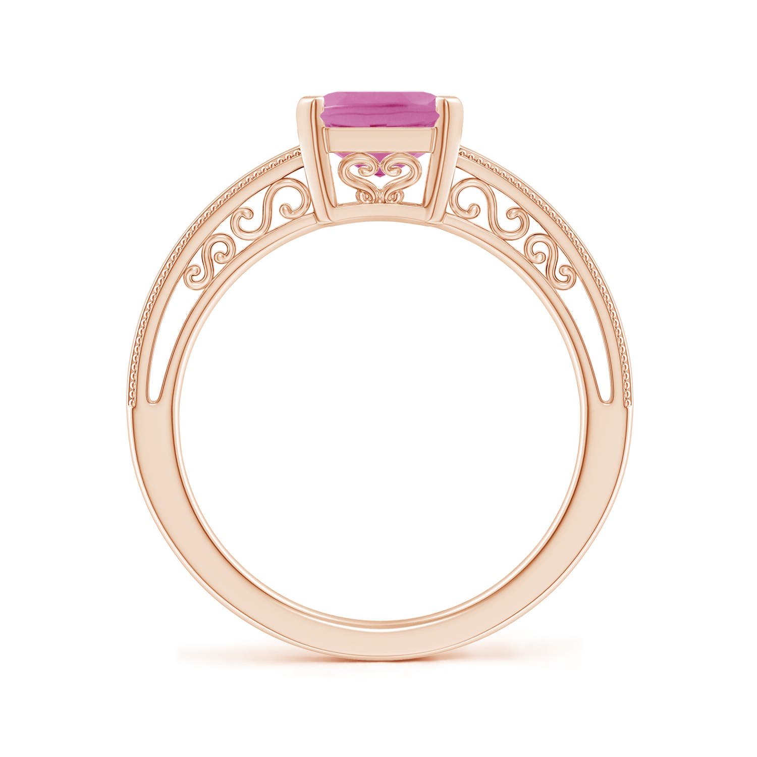 AA - Pink Sapphire / 2 CT / 14 KT Rose Gold