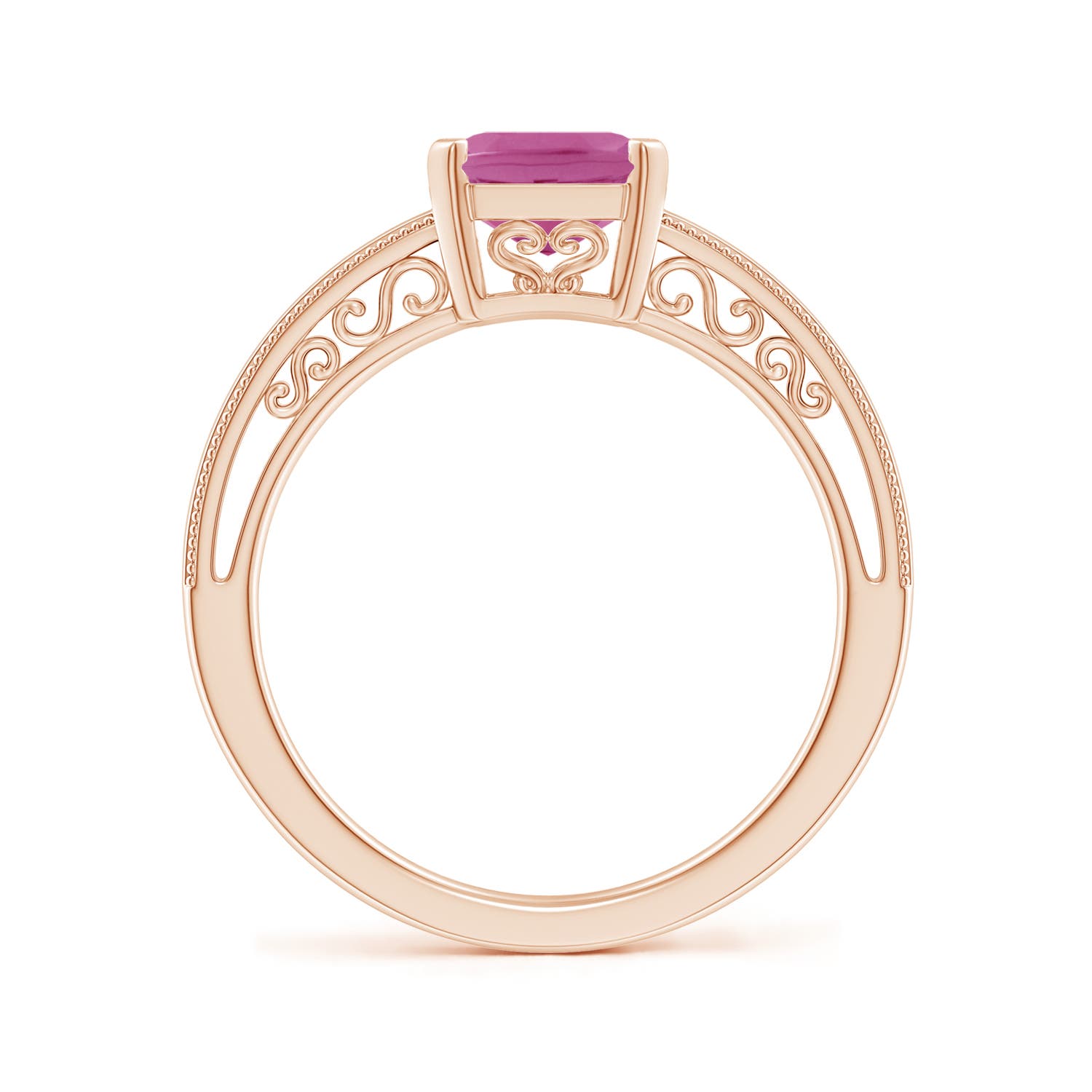 AAA - Pink Sapphire / 2 CT / 14 KT Rose Gold