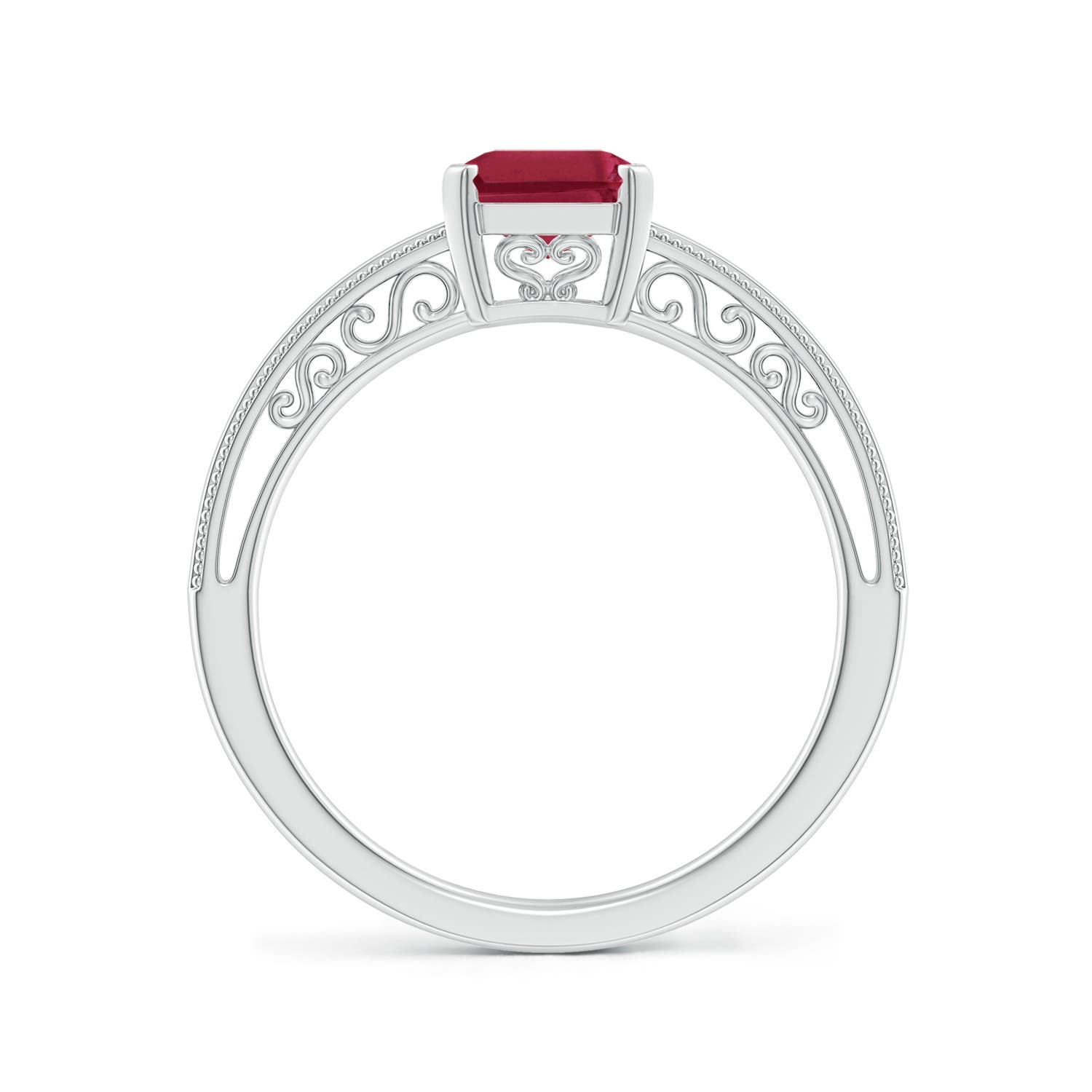 A - Ruby / 1.6 CT / 14 KT White Gold