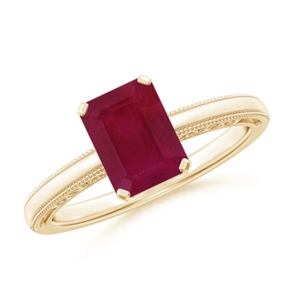 Emerald Cut A Ruby