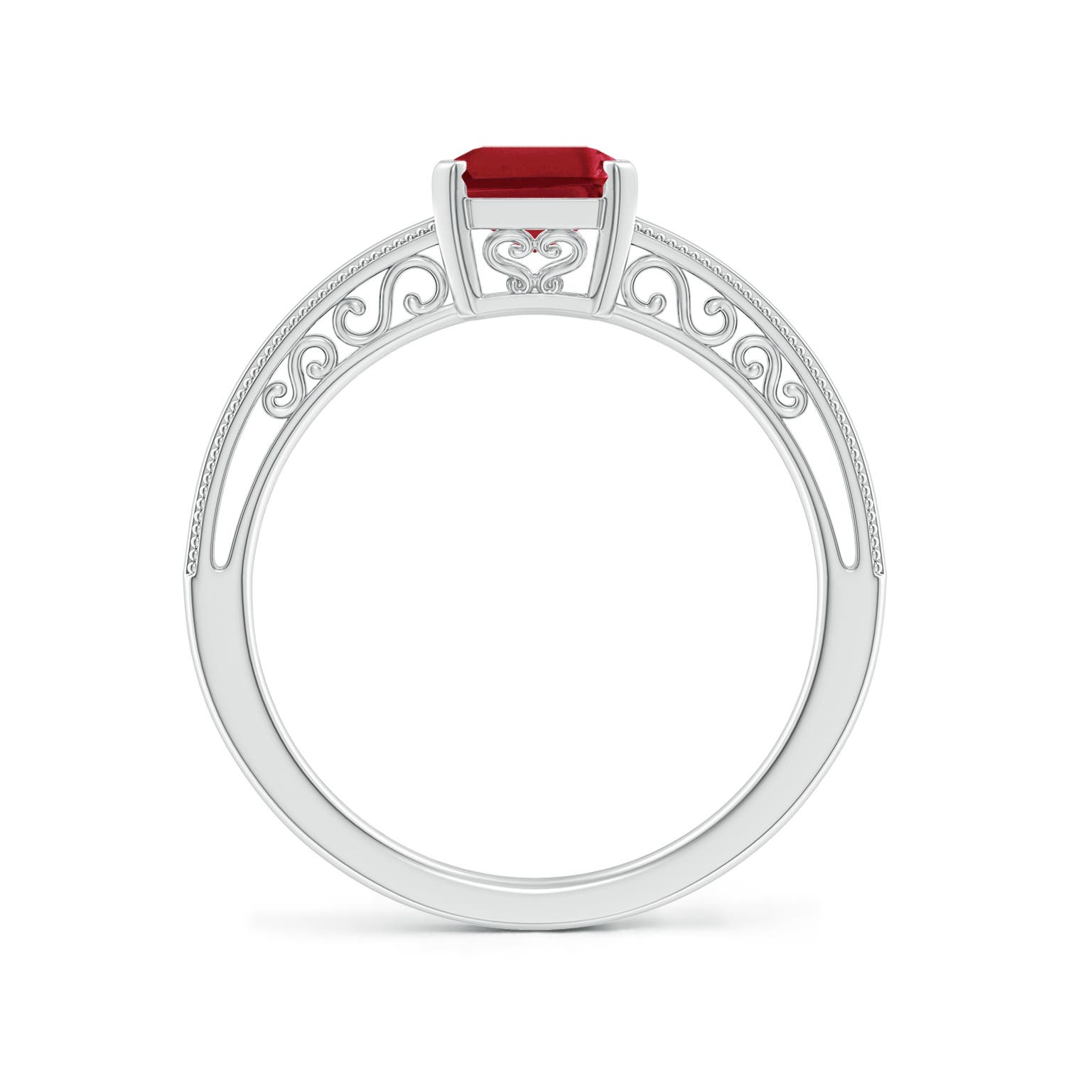 AA - Ruby / 1.6 CT / 14 KT White Gold