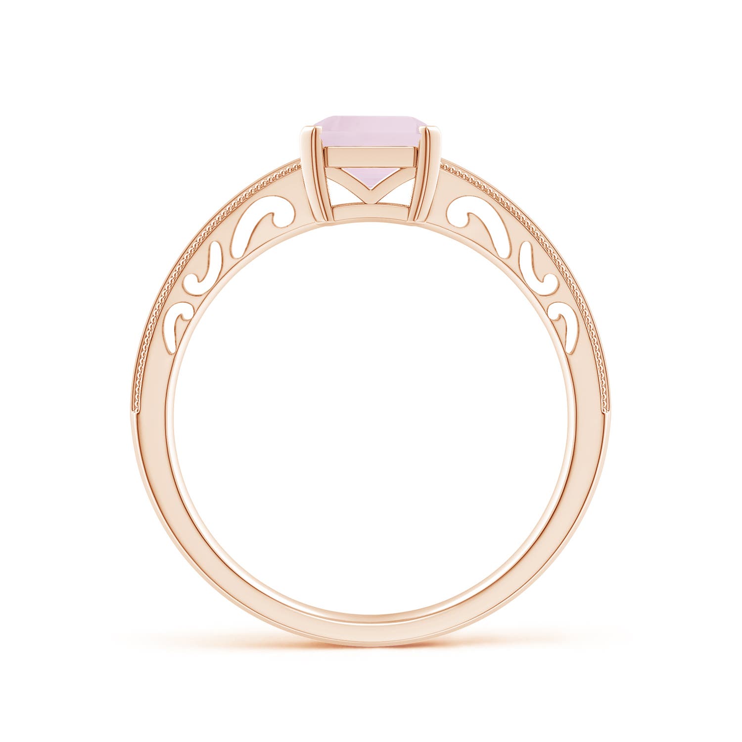 A - Rose Quartz / 1.55 CT / 14 KT Rose Gold