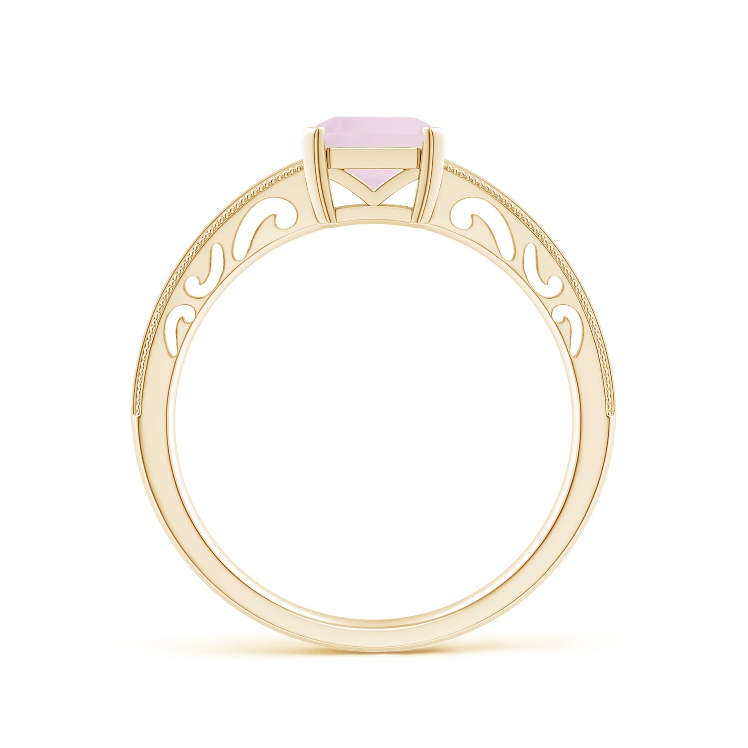 A - Rose Quartz / 1.55 CT / 14 KT Yellow Gold