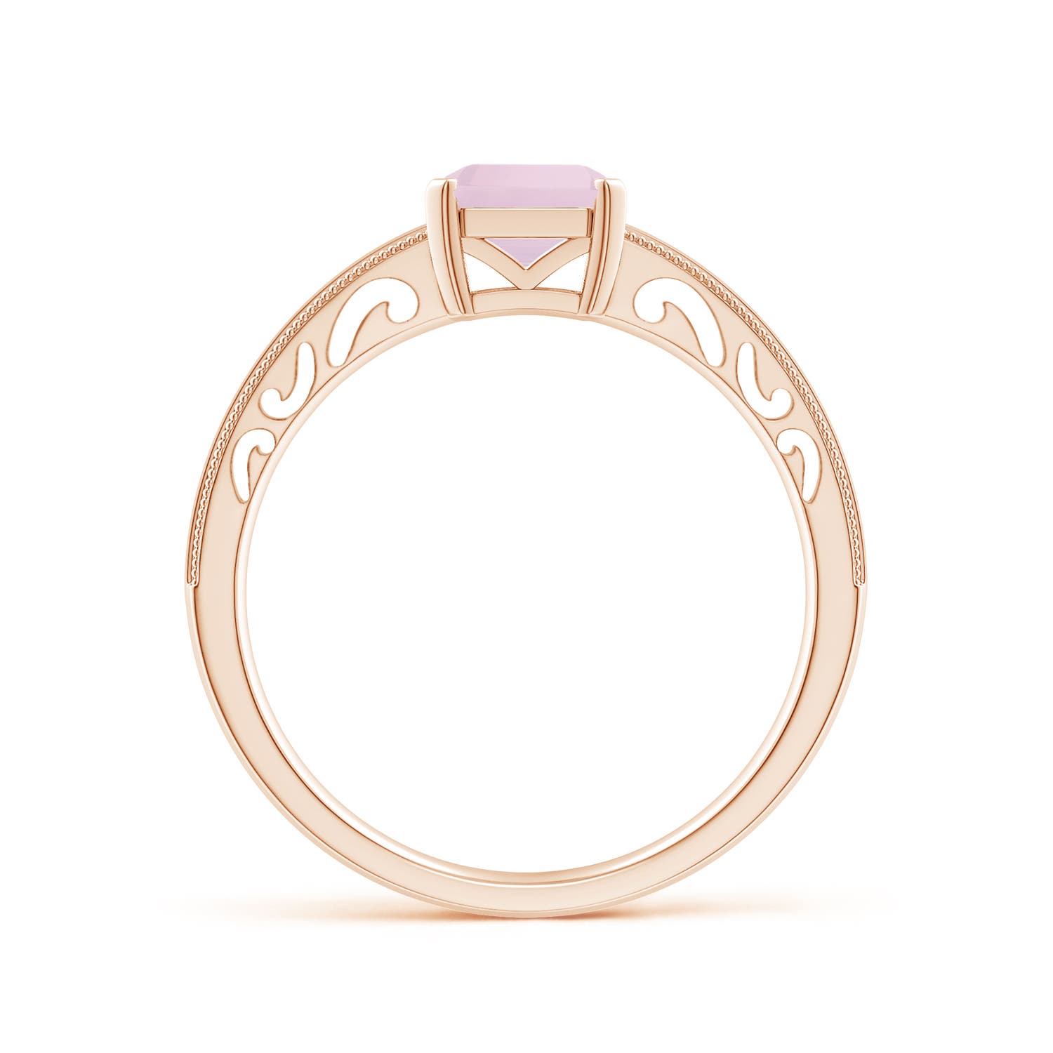 AA - Rose Quartz / 1.55 CT / 14 KT Rose Gold