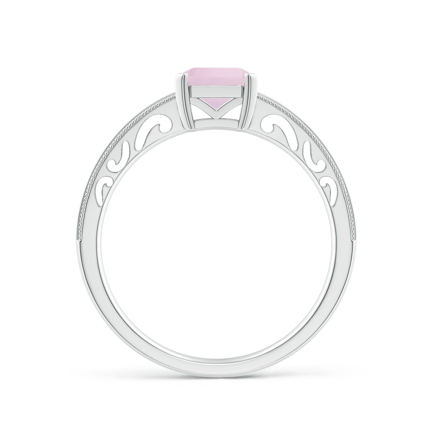 AA - Rose Quartz / 1.55 CT / 14 KT White Gold