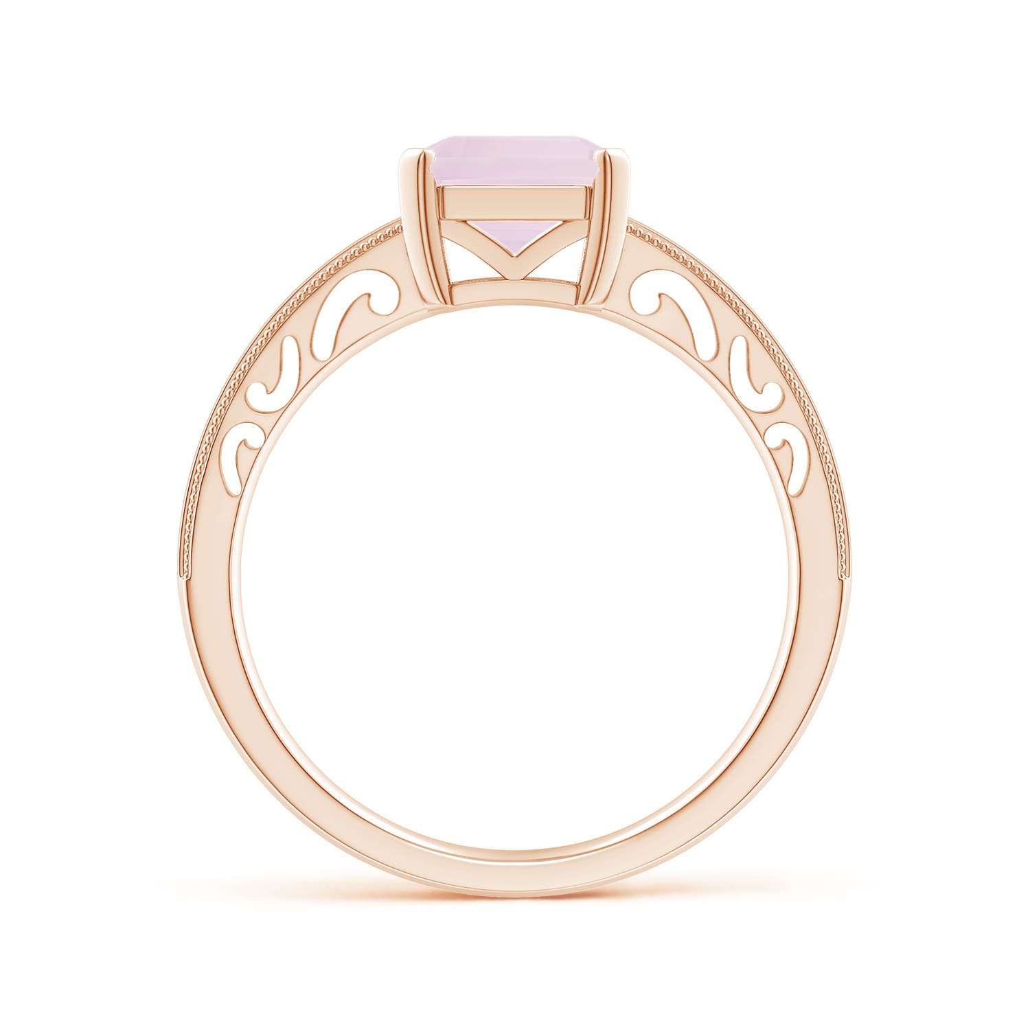 A - Rose Quartz / 2.2 CT / 14 KT Rose Gold