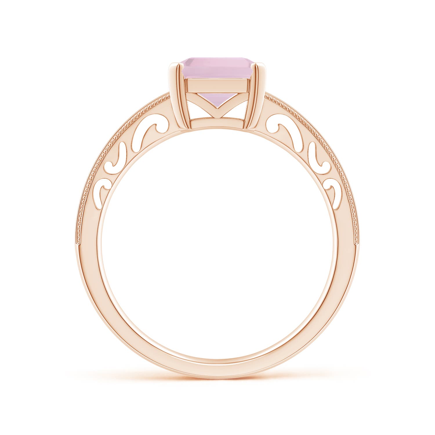 AAA - Rose Quartz / 2.2 CT / 14 KT Rose Gold