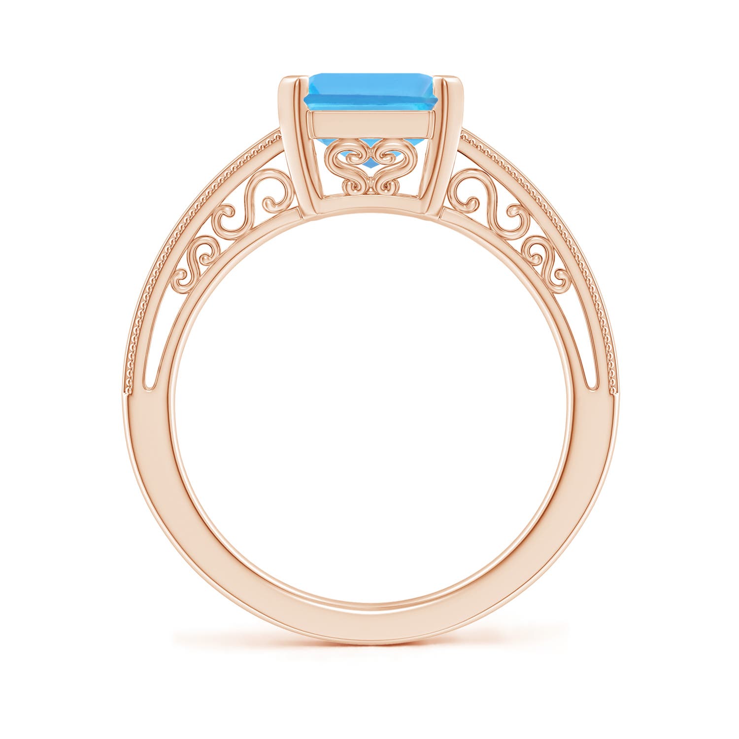 AA - Swiss Blue Topaz / 4 CT / 14 KT Rose Gold