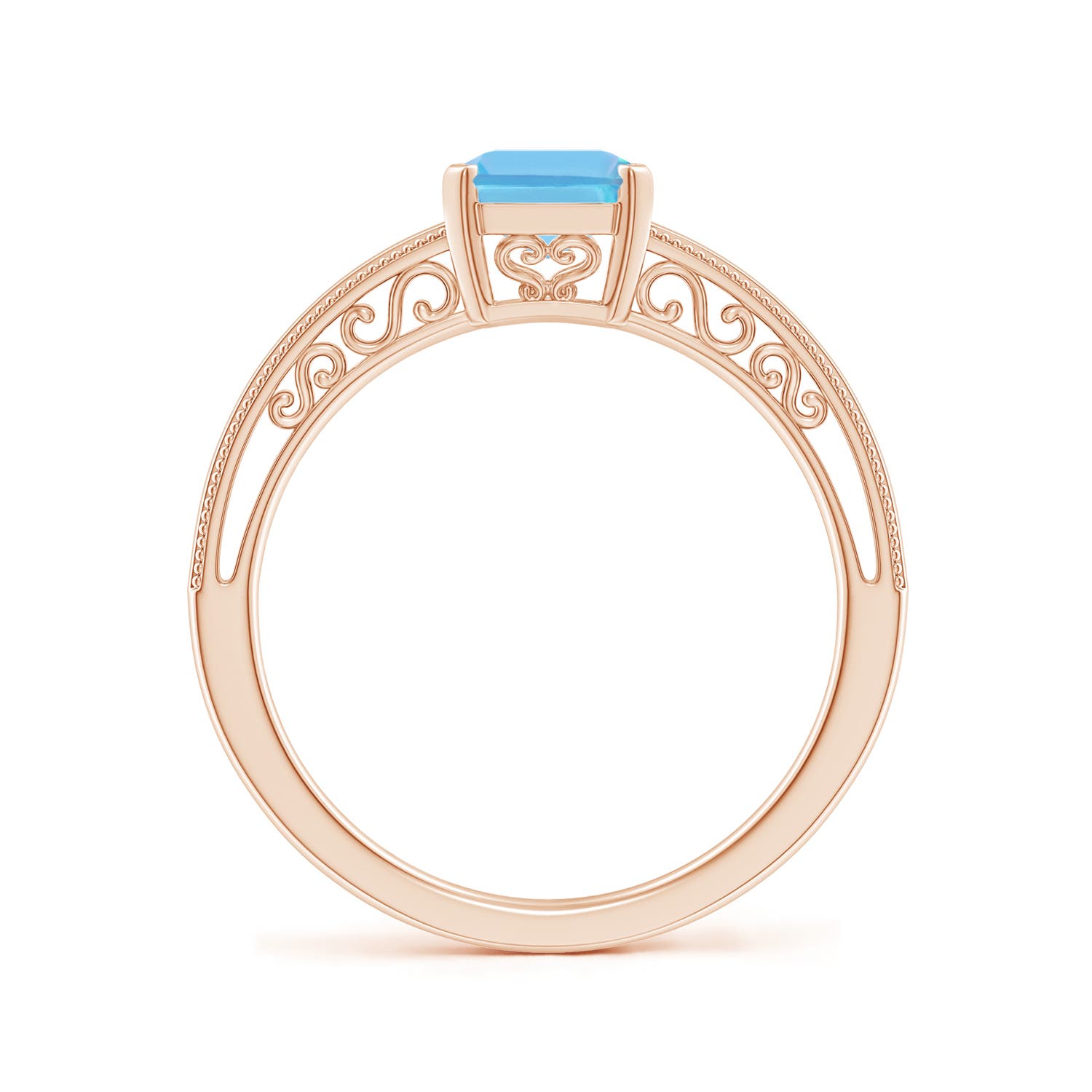 A - Swiss Blue Topaz / 1.95 CT / 14 KT Rose Gold