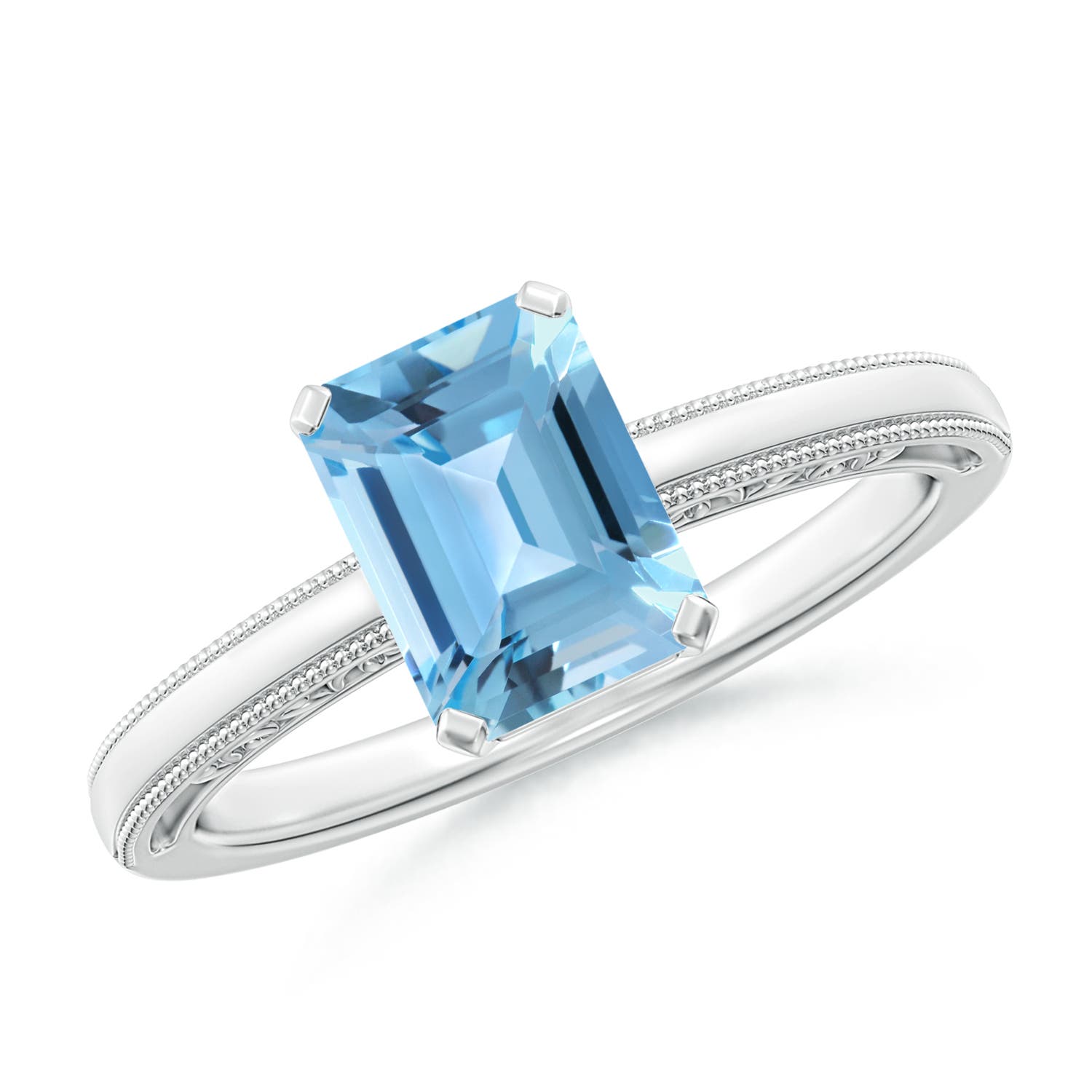 A - Swiss Blue Topaz / 1.95 CT / 14 KT White Gold