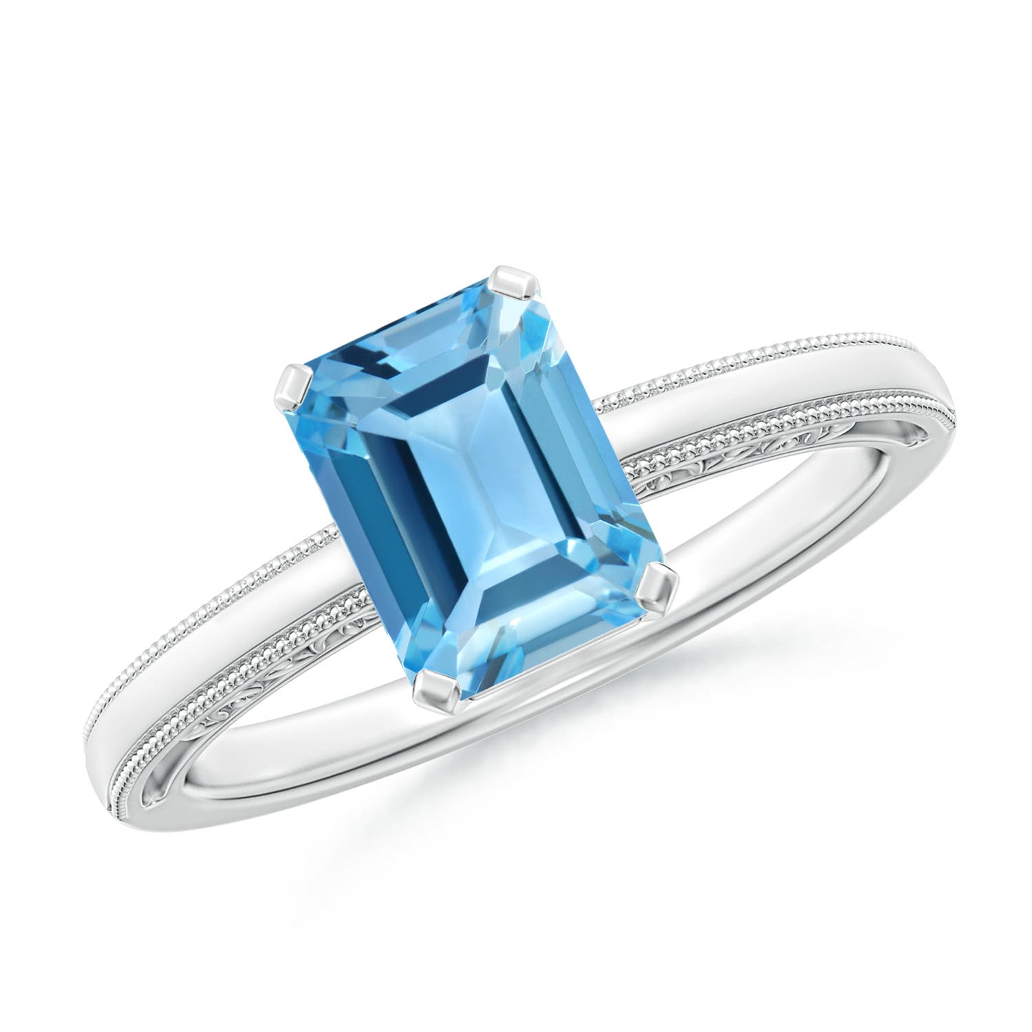 AA - Swiss Blue Topaz / 1.95 CT / 14 KT White Gold