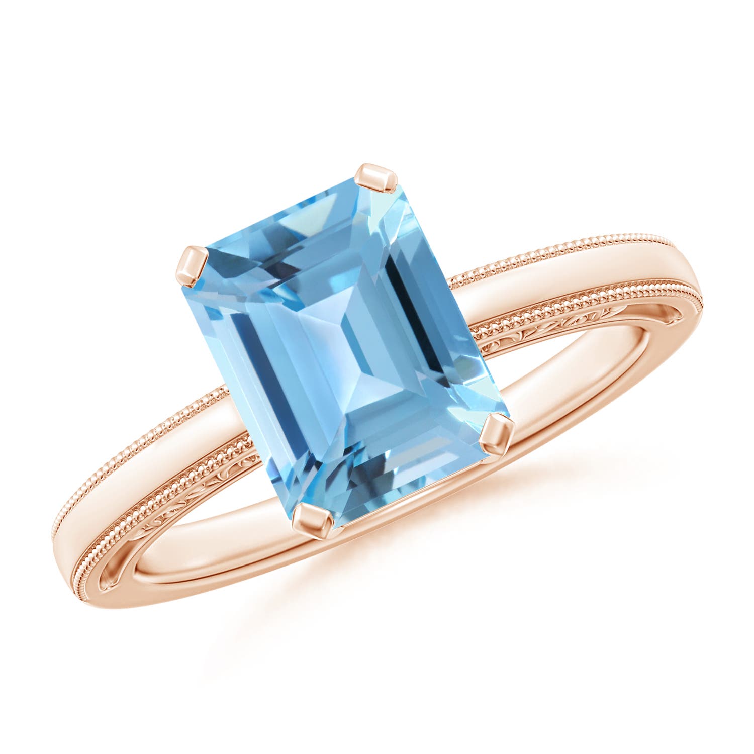 A - Swiss Blue Topaz / 2.75 CT / 14 KT Rose Gold