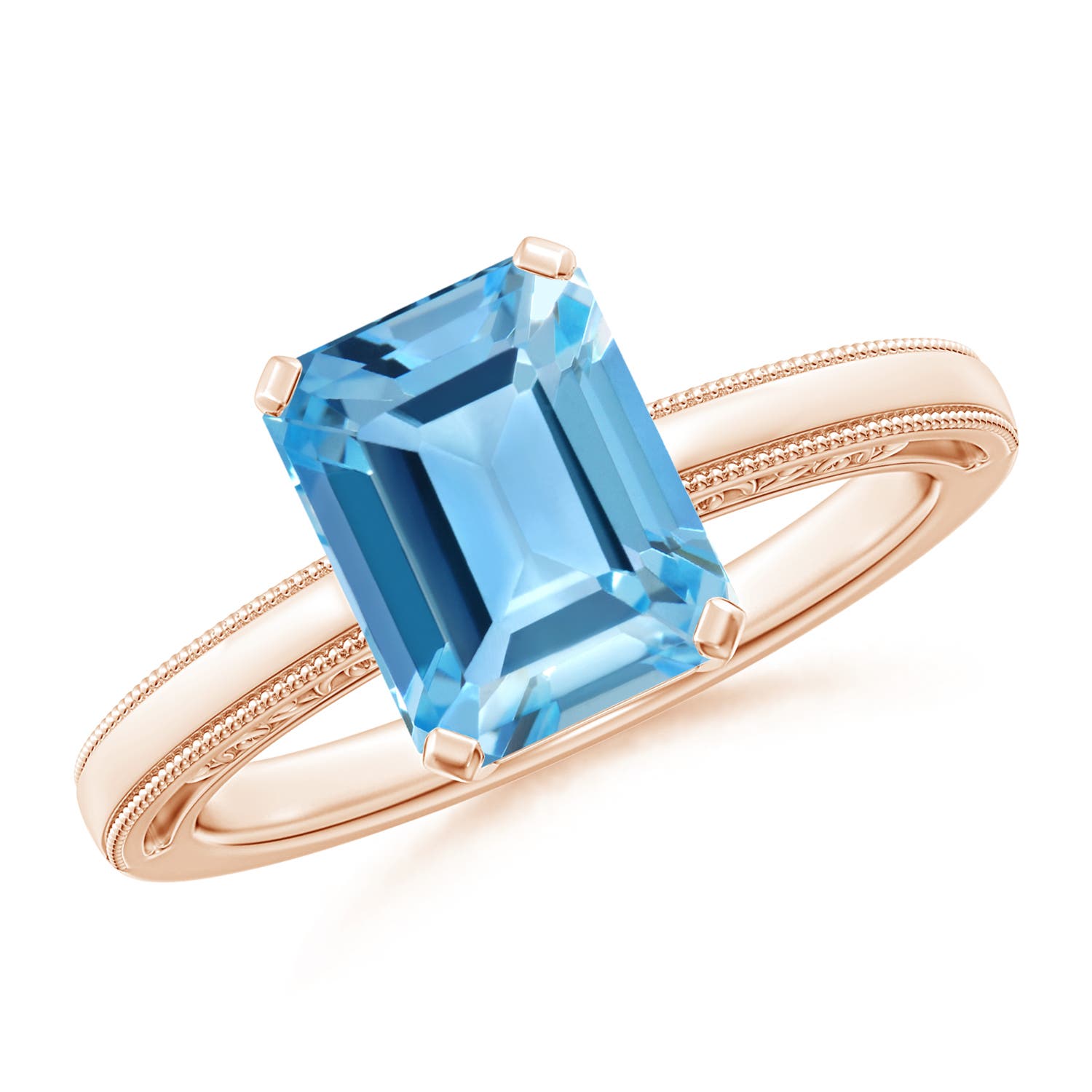 AA - Swiss Blue Topaz / 2.75 CT / 14 KT Rose Gold