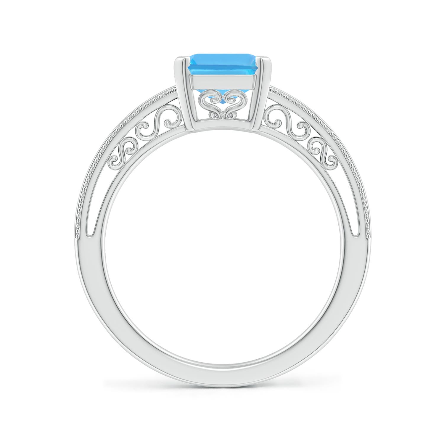 AA - Swiss Blue Topaz / 2.75 CT / 14 KT White Gold