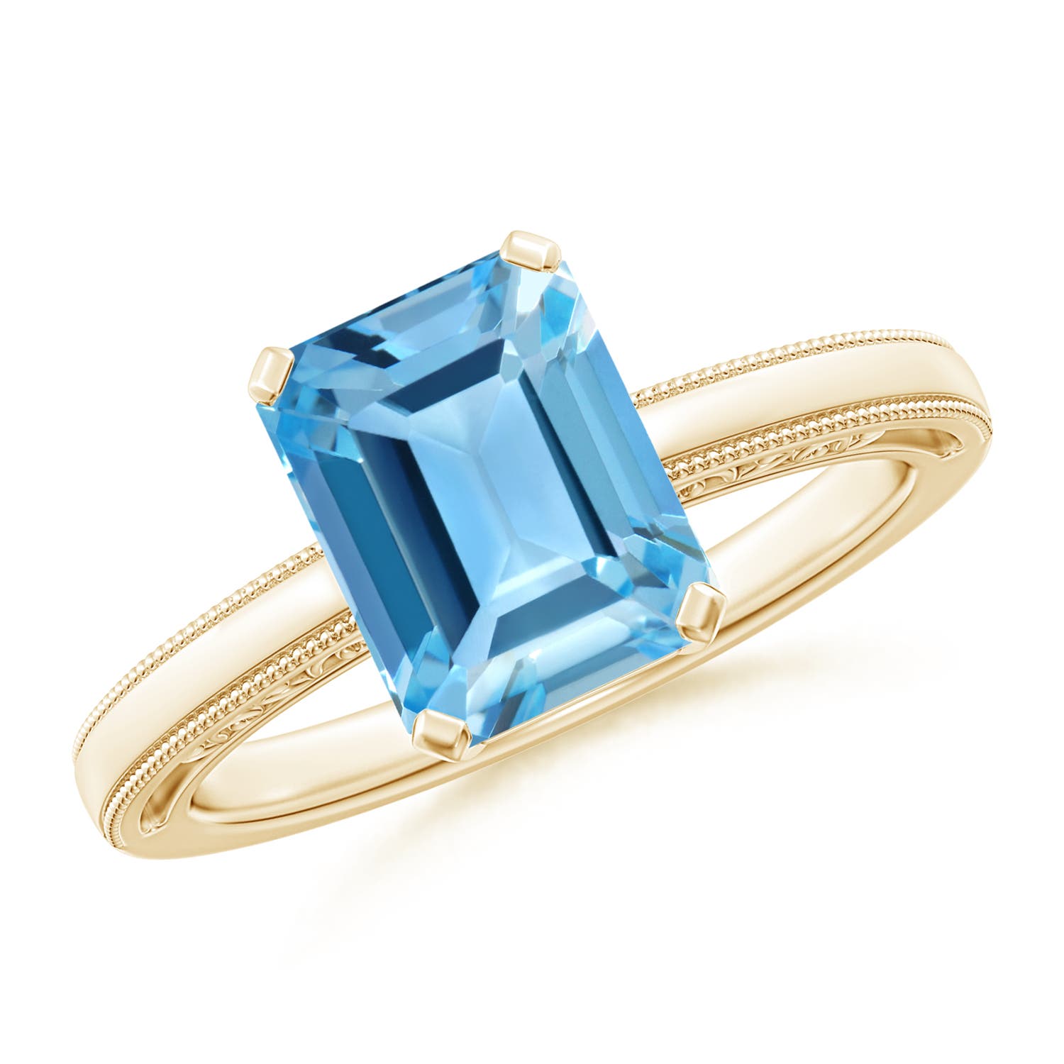 AA - Swiss Blue Topaz / 2.75 CT / 14 KT Yellow Gold