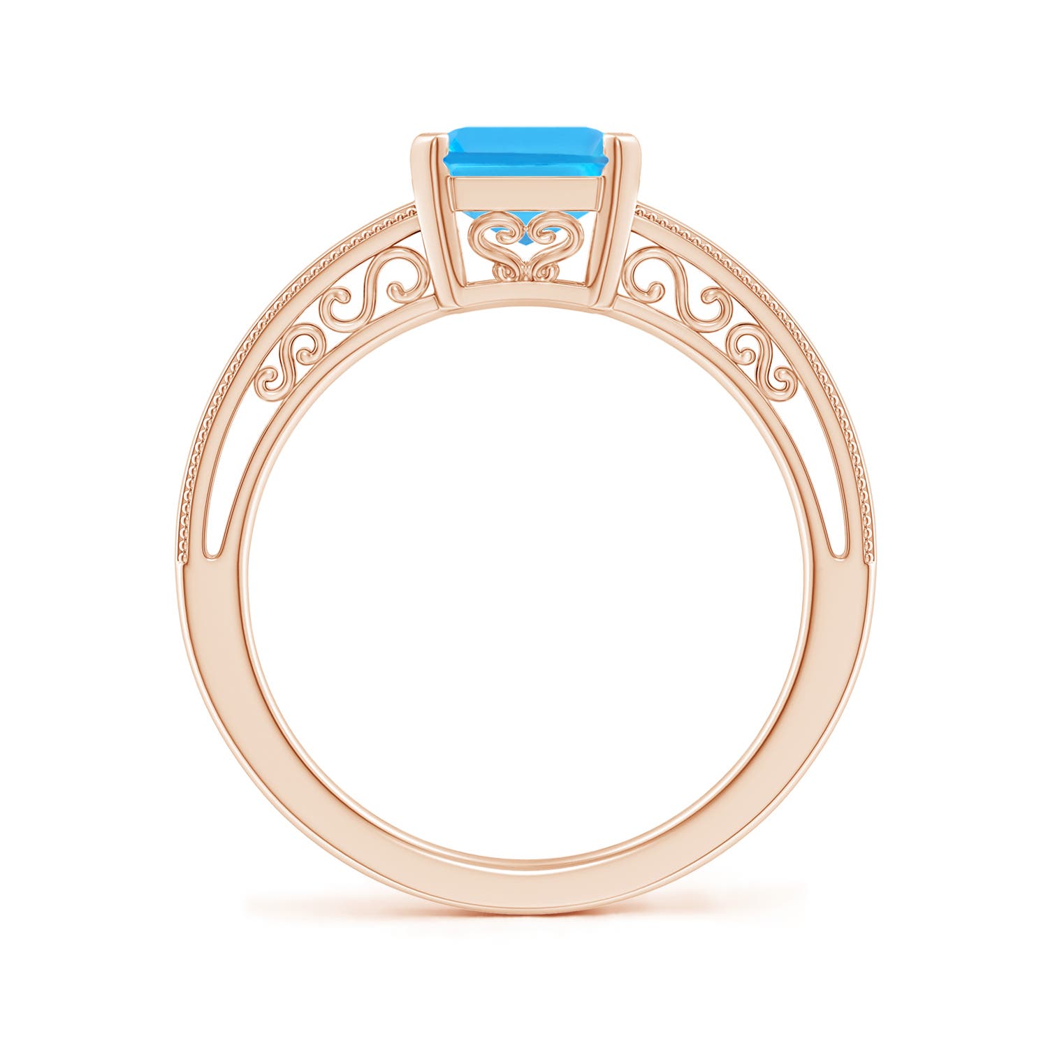 AAA - Swiss Blue Topaz / 2.75 CT / 14 KT Rose Gold