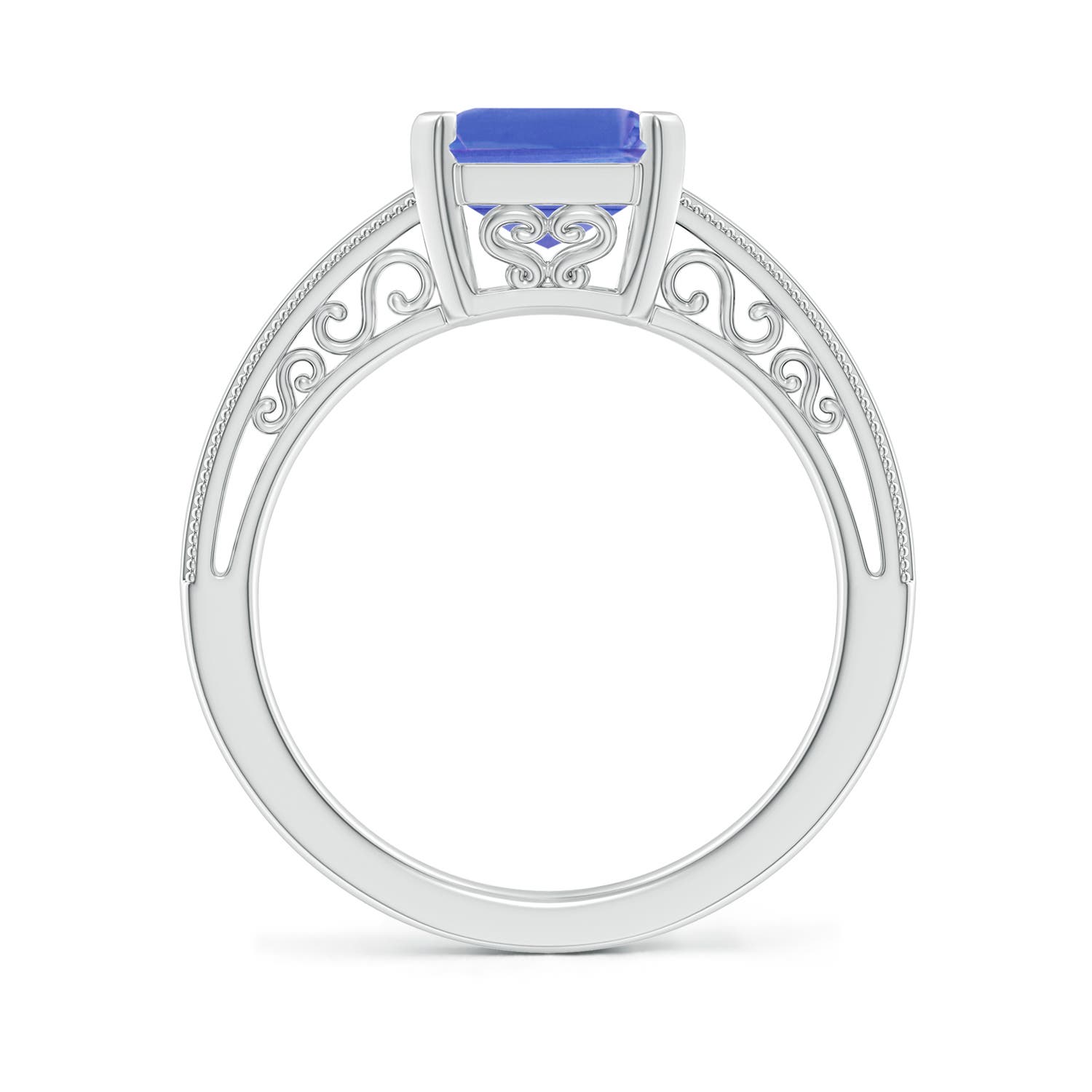 AA - Tanzanite / 3.15 CT / 14 KT White Gold