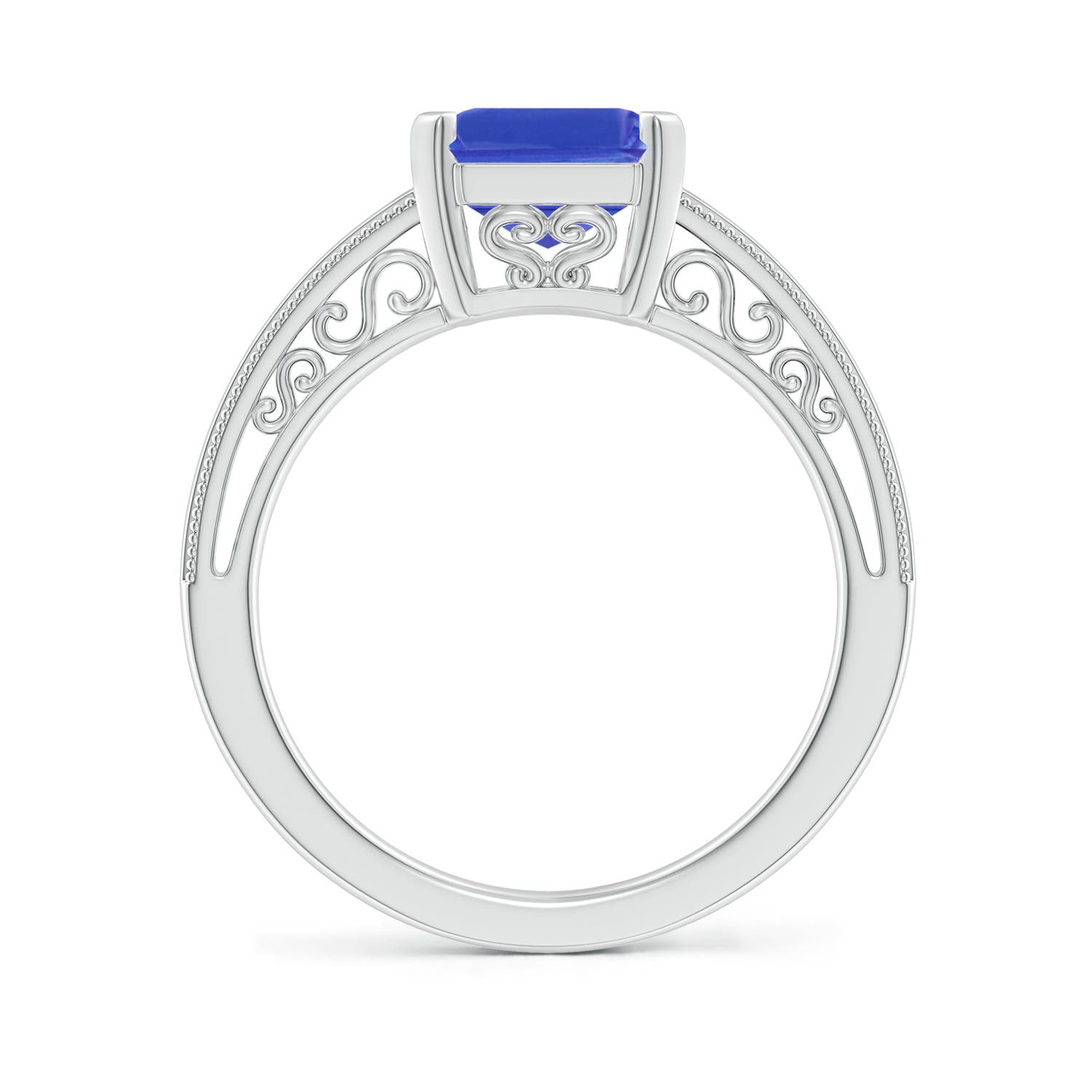 AAA - Tanzanite / 3.15 CT / 14 KT White Gold