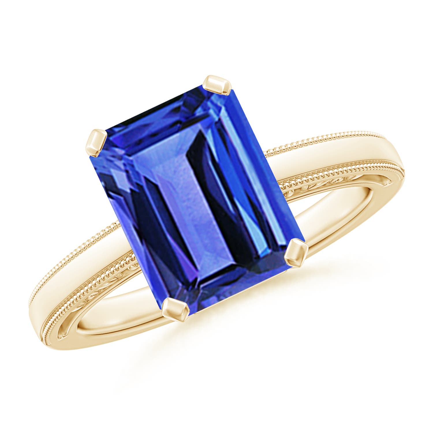 AAA - Tanzanite / 3.15 CT / 14 KT Yellow Gold