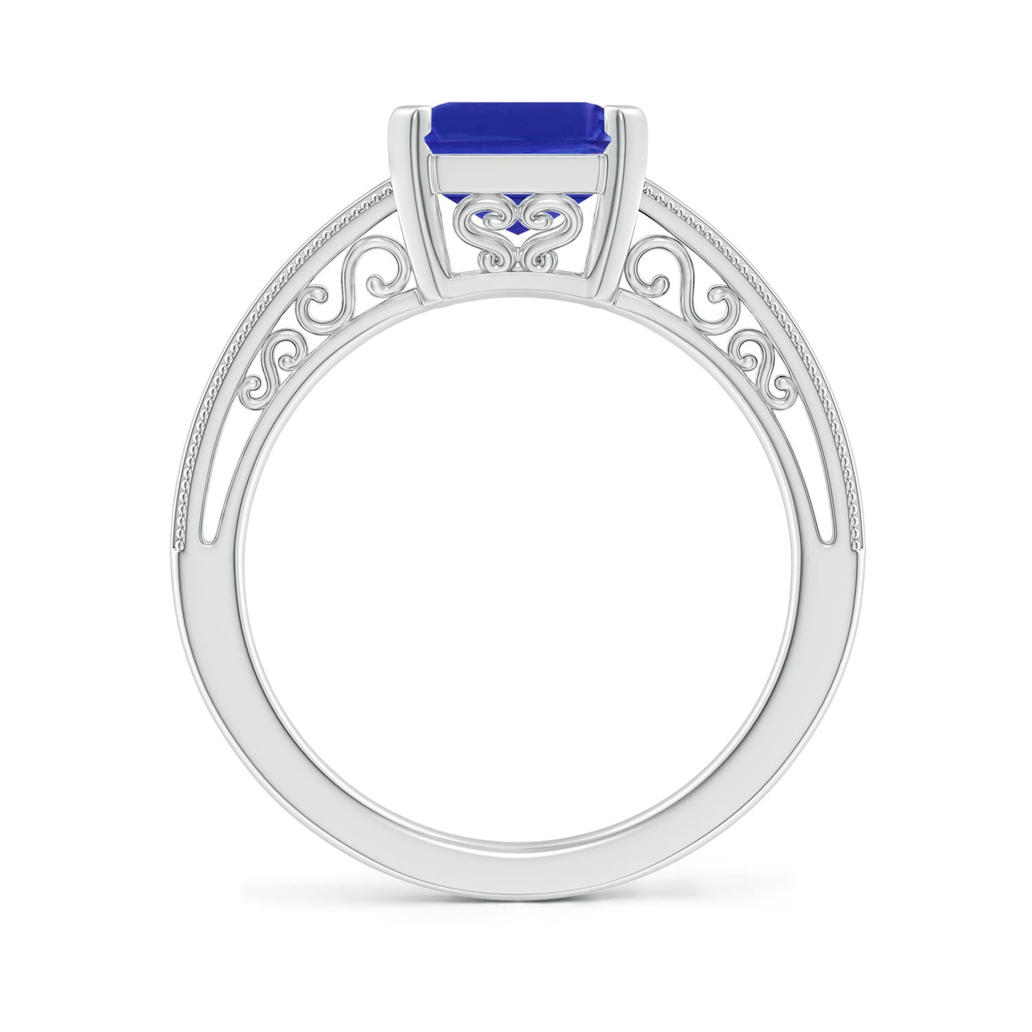 AAAA - Tanzanite / 3.15 CT / 14 KT White Gold