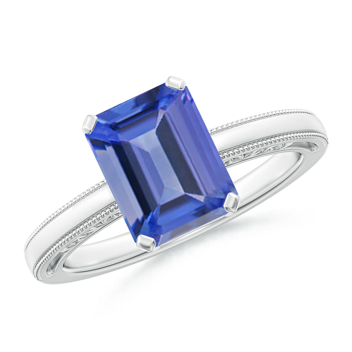 AA - Tanzanite / 2.4 CT / 14 KT White Gold