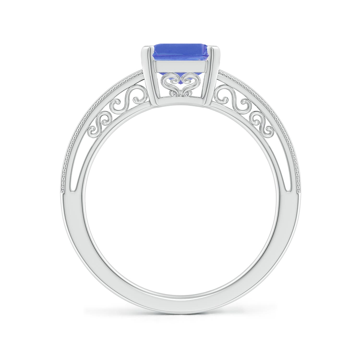 AA - Tanzanite / 2.4 CT / 14 KT White Gold