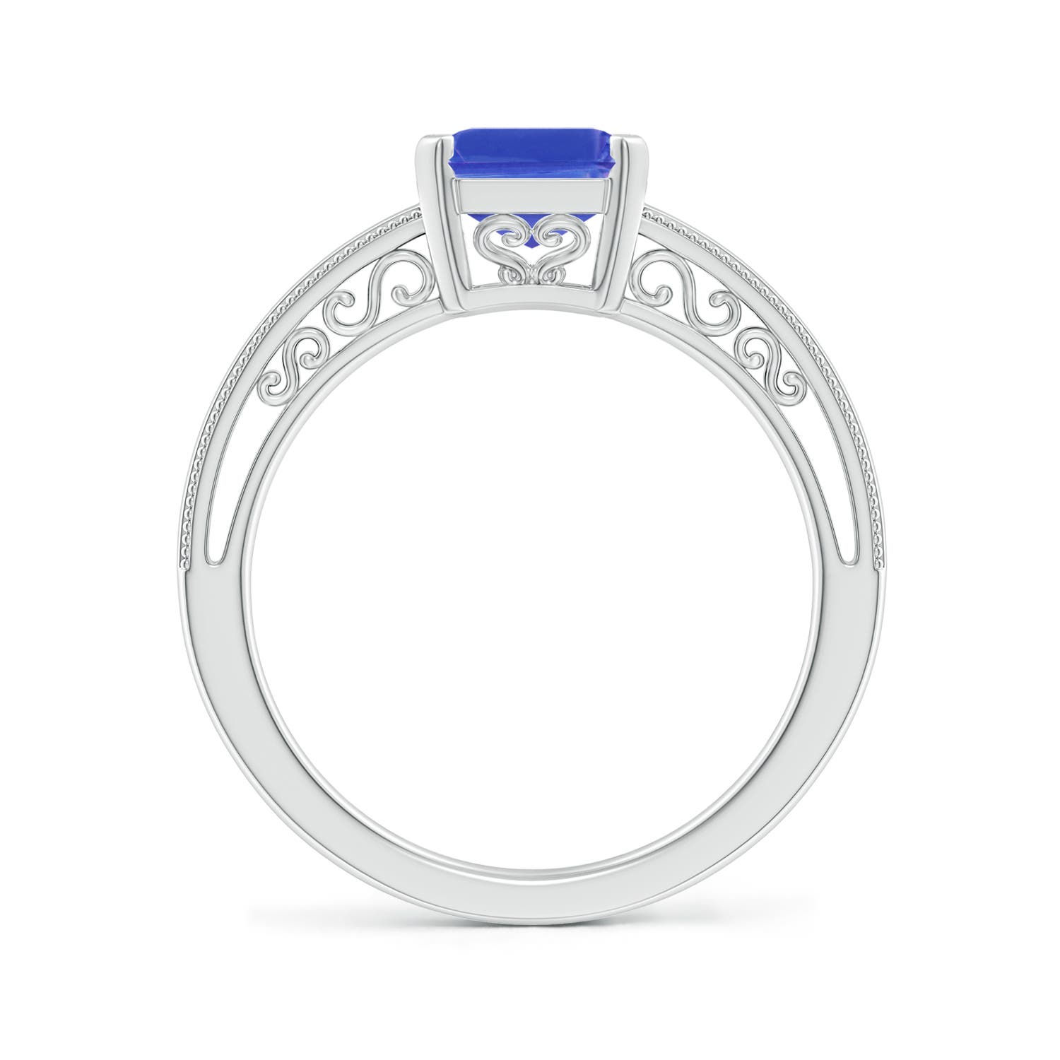 AAA - Tanzanite / 2.4 CT / 14 KT White Gold