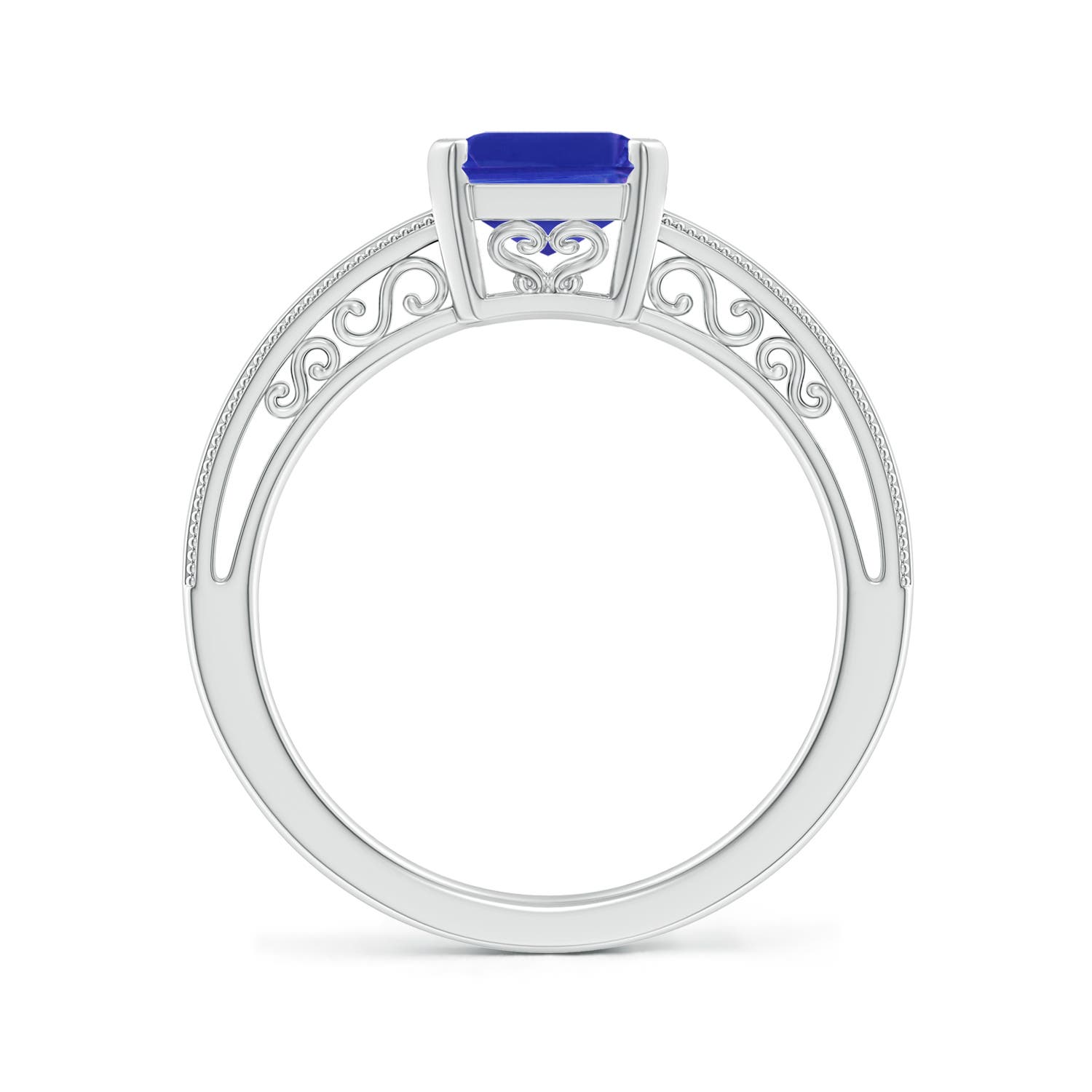 AAAA - Tanzanite / 2.4 CT / 14 KT White Gold