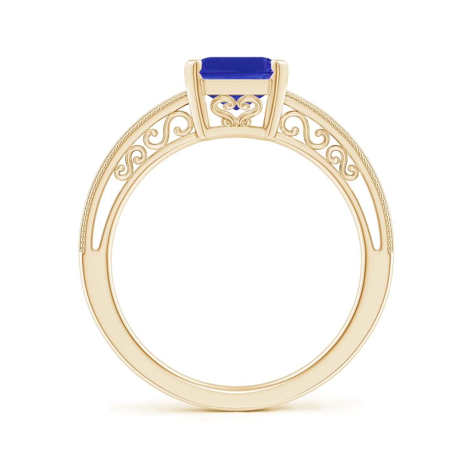 AAAA - Tanzanite / 2.4 CT / 14 KT Yellow Gold