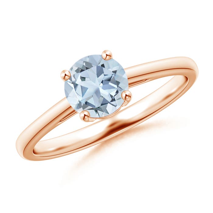 A - Aquamarine / 0.72 CT / 14 KT Rose Gold