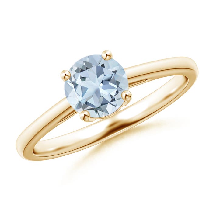 A - Aquamarine / 0.72 CT / 14 KT Yellow Gold