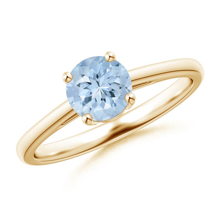 AA - Aquamarine / 0.72 CT / 14 KT Yellow Gold