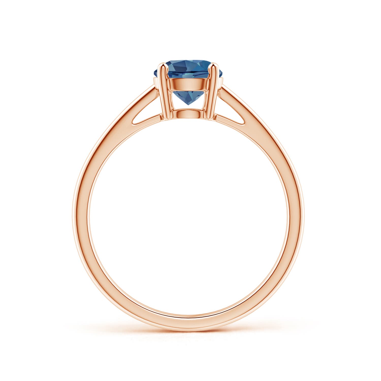 A - London Blue Topaz / 0.95 CT / 14 KT Rose Gold