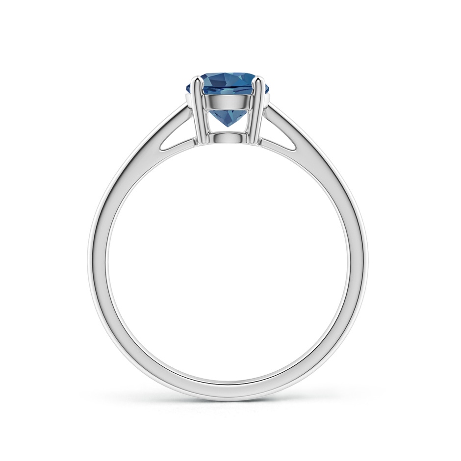 6mm A Classic Prong-Set Round London Blue Topaz Solitaire Ring in White Gold product image