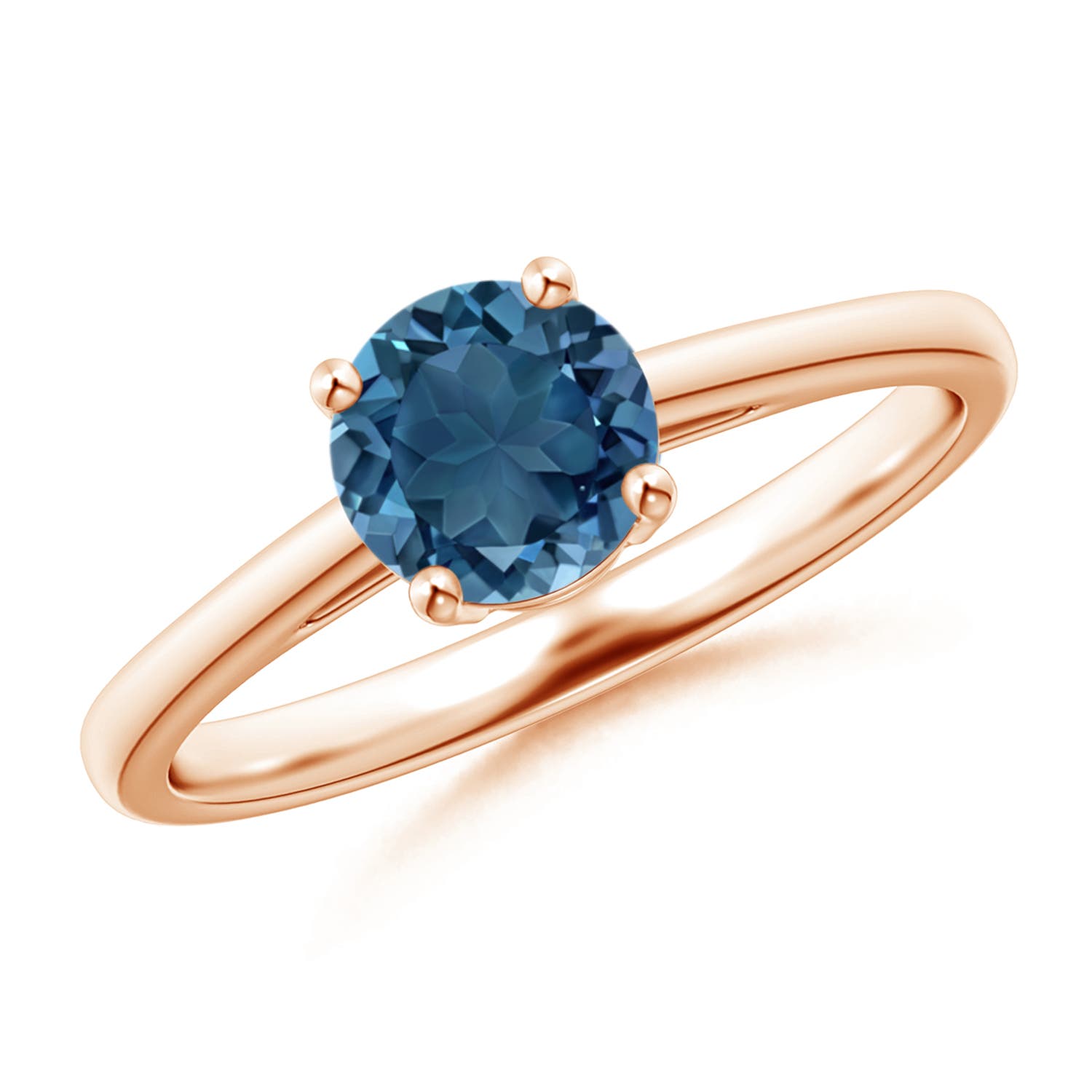 AA - London Blue Topaz / 0.95 CT / 14 KT Rose Gold