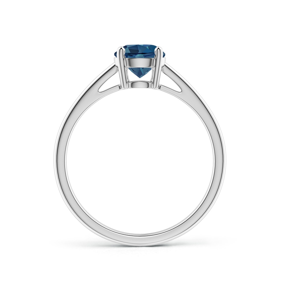 6mm AA Classic Prong-Set Round London Blue Topaz Solitaire Ring in White Gold product image