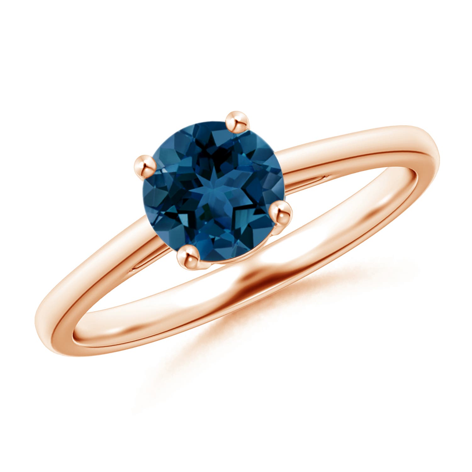 AAA - London Blue Topaz / 0.95 CT / 14 KT Rose Gold