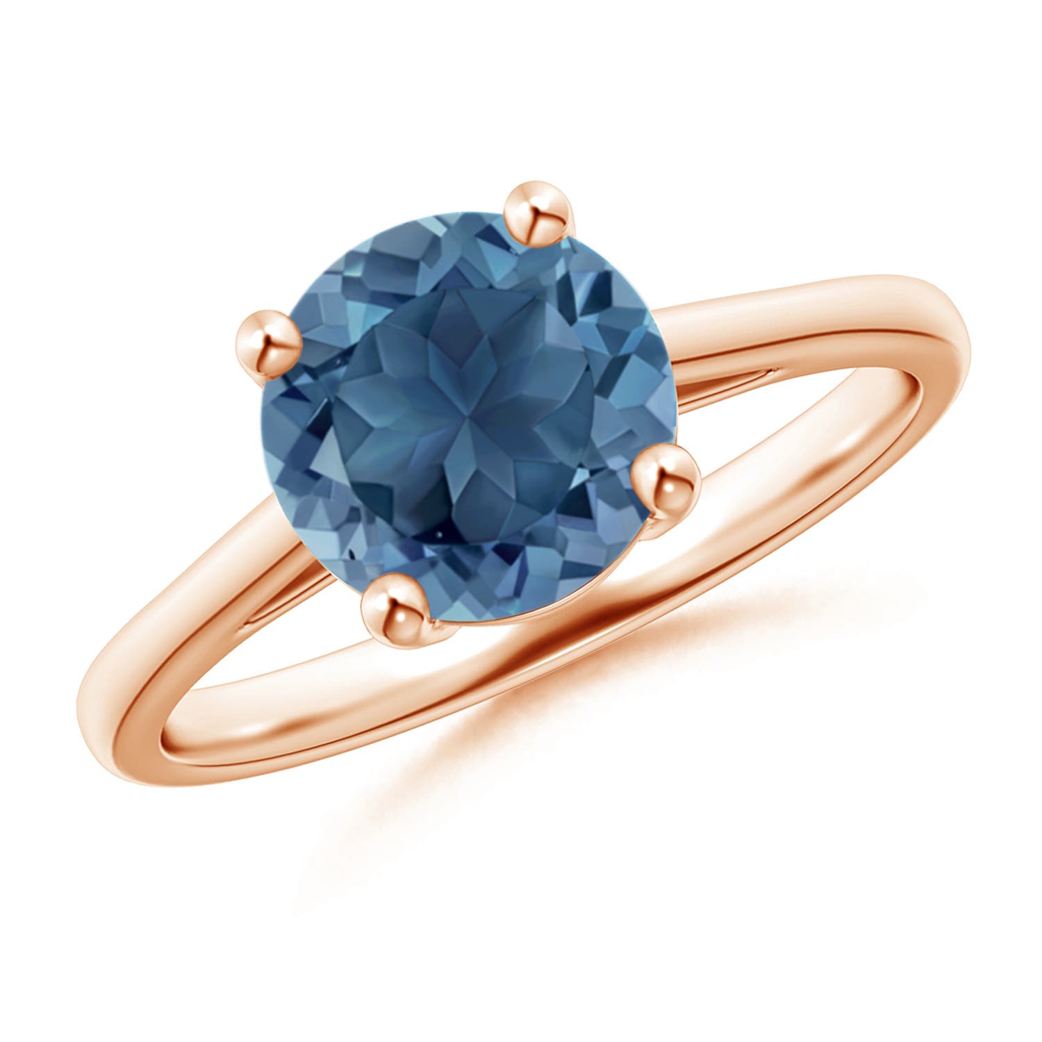 A - London Blue Topaz / 2.35 CT / 14 KT Rose Gold