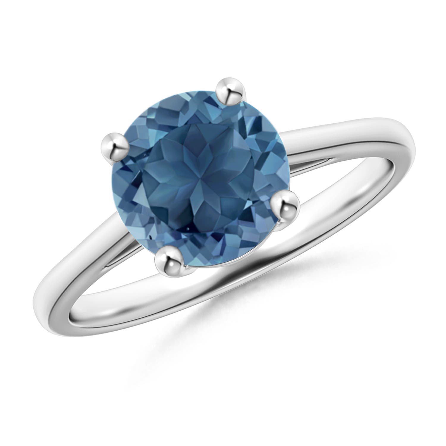 A - London Blue Topaz / 2.35 CT / 14 KT White Gold